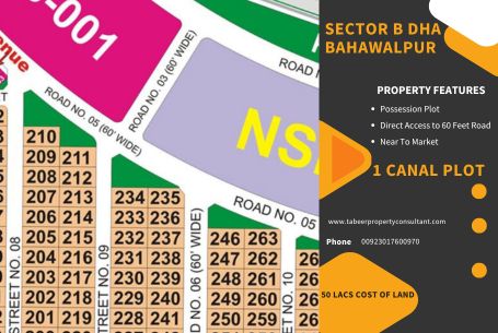 1 canal plot for sale in sector B dha Bahawalpur