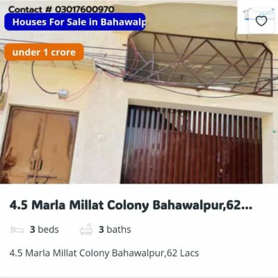 3 houses for sale in bahawalpur